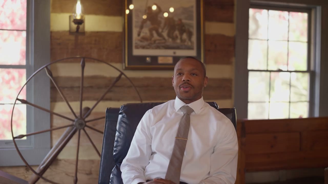 Matthew, a client of Smith Trial Law, speaking on camera